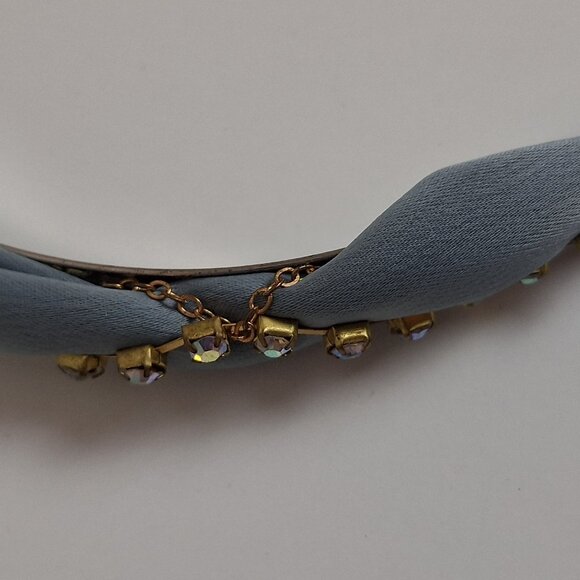 Cute Blue and Gold Rhinestone Headband - Picture 3 of 3